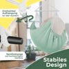 KESSER® Hängesessel mit 2 Kissen Getränkehalter & Bücherfach - Safari XXL Hängestuhl für Erwachsene & Kinder Hängematte bis 150 kg Hängesitz Aufhängung Indoor & Outdoor Wohn & Garten Terrasse Grün / Weiß Bild 3