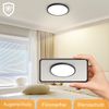 ZMH Deckenlampe LED Deckenleuchte Flach - Schlafzimmerlampe 18CM Badezimmerlampe 15W Küchenlampe Schlafzimmer Schwarz Deckenbeleuchtung Flurlampe Decke Badlampe 3000K-6500K für Küche Flur Bild 2