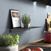 SO-TECH® Deko-Wandregal Design Wandboard Schweberegal HOVER aus Stahl 35 x 13 cm, 3-tlg, 30 mm Höhe, schwarz, 3er Set, inkl. Befestigungsset Bild 3