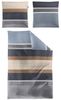 Irisette Biber Bettwäsche Panda 135x200 Streifen blau beige braun 8543-20 Bild 4
