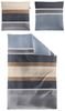 Irisette Biber Bettwäsche Panda 135x200 Streifen blau beige braun 8543-20 Bild 5