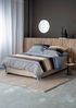 Irisette Biber Bettwäsche Panda 135x200 Streifen blau beige braun 8543-20 Bild 2