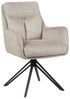 riess-ambiente 4-Fußstuhl PROMETHEUS beige - Samt, Vogue Velours, Metall, Taschenfederkern (Einzelartikel, 1 St), mit 180° Drehfunktion und Autoreturn – ideal für elegante Esszimmer Bild 2
