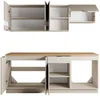 Vente-unique - CARMEO Küchenmöbel Holz, Platte BeigeBeige - B 60 cm x H 82 cm x L 200 cm Bild 5