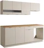 Vente-unique - CARMEO Küchenmöbel Holz, Platte BeigeBeige - B 60 cm x H 82 cm x L 200 cm Bild 3