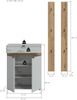 Garderobenkombination B/H/T: 150x194x37 cm in grau Nachbildung und Evoke Oak Nachbildung Bild 4
