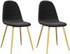 vidaXL Esszimmerstühle 2 Stk. Schwarz Samt [325674] Bild 2