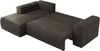 Ecksofa mit Schlaffunktion, Bettkasten und losen Kissen für das Wohnzimmer - TRENTINO - Dunkelgrau Velvet - links Bild 5