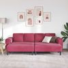 vidaXL Wohnzimmer Couch 3 pcs Weinrot 250 x 188 x 76 cm 3335126 Bild 3