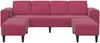 vidaXL Wohnzimmer Couch 3 pcs Weinrot 250 x 188 x 76 cm 3335126 Bild 4