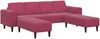 vidaXL Wohnzimmer Couch 3 pcs Weinrot 250 x 188 x 76 cm 3335126 Bild 2