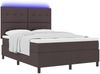 vidaXL Boxspringbett mit Kopfteil Dunkelbraun 140 x 190 cm Stoff 3342868 Bild 3