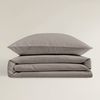 BIERBAUM 'Elegant uni' Bettwäsche, 2 teilig, Mako-Satin taupe, 135 x 200 cm / 80 x 80 cm Bild 3