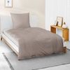 BIERBAUM 'Elegant uni' Bettwäsche, 2 teilig, Mako-Satin taupe, 135 x 200 cm / 80 x 80 cm Bild 2