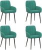 vidaXL Esszimmerstühle 4 pcs Samt (V) Türkis 57 x 50 x 85 cm 3428173 Bild 2