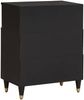 vidaXL Sideboard mit Regal Schwarz 60 x 33 x 75 cm Massivholz Mango 4018833 Bild 5