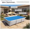 tectake Pool-Abdeckplane Solarfolie für Pool - leichte und zuschneidbare Abdeckung (Poolabdeckung, in blau), Wirksamer Schutz vor Verunreinigungen Bild 4