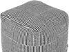 Pouf PANDRAN Schwarz-Weiß Baumwolle 40 cm 40 cm Bild 4