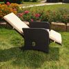 Polyrattan Gartenset 2 Sessel + Tisch schwarz Sitzgarnitur Gartenmöbel Stuhl Bild 2