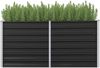 Hochbeet für Garten OSKAR Anthrazit 160x40x77cm Verzinkter Stahl Hochbeet Metall Gartenbeet Kräuterbeet Blumenbeet Beet hoch Frühbeet für Garten Gemüsebeet Bild 3