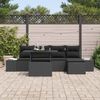 vidaXL Garten-Sofa-Set mit Speicher 6 pcs Schwarz Poly Rattan 3357906 Bild 3