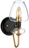 Wandlampe, Stahl Glas, anthrazitschwarz, B 13,4 cm Bild 2