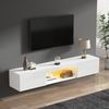 Hängeschrank für Wohnzimmer mit LED-Beleuchtung, Bluetooth-App steuerbar, Musikmodus, Stauraum mit offenes Fach und Türen Bild 3