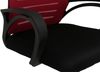 2er-Set Konferenzstuhl HWC-K51, Besucherstuhl Freischwinger, Stoff/Textil (250g/m²) FSC® ~ rot, Gestell schwarz Bild 5