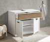Badezimmer-Set >Liguria< (2-tlg.) in Weiß / Evoke Eiche Dekor - 80x191x40 (BxHxT) Bild 4