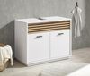 Badezimmer-Set >Liguria< (2-tlg.) in Weiß / Evoke Eiche Dekor - 80x191x40 (BxHxT) Bild 3