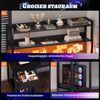UDPATIO Gamingtisch Gaming Eckschreibtisch mit Lochwand, Regal, Steckdosen & USB, schwarz (1-St), Gaming Setup, Home Office, Steckdosen, Lochwand, L-Form Bild 4