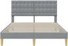 vidaXL Bettrahmen mit Kopfteil Hellgrau 160 x 200 cm Stoff 42027803 Bild 4