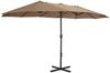 vidaXL Sonnenschirm mit Aluminium-Mast 460x270 cm Taupe 44870 Bild 2