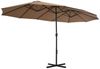 vidaXL Sonnenschirm mit Aluminium-Mast 460x270 cm Taupe 44870 Bild 3