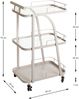 Servierwagen >55189< mit 3 Ablagen,Glas und Kaschmirgrau - 35x79x45 (BxHxT) Bild 2