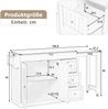 Kücheninsel auf Rollen, Ausziehbarer Essbereich Kücheninsel mit Gewürzregal und Schubladen, Mobile Kücheninsel freistehend, Ideal für Küche und Esszimmer (Schwarz) Bild 5