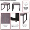 Beistelltisch HWC-L53, Kaffeetisch Nachttisch Loungetisch Couchtisch, Metall 51x50x54cm ~ Marmor-Optik grau Bild 2