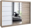 A&J MöbelLand GmbH Schiebetürenschrank VILUNO mit 4 Schubladen und Spiegel (nur für kurze Zeit! TOP ANGEBOT! Geräumiger Schrank mit einer Breite von 200 cm und Spiegel, ideal zur Aufbewahrung von Kleidung und Accessoires. 4 Schubladen und viel Stauraum... Bild 5