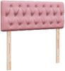 vidaXL Boxspringbett mit Matratze Rosa 120x200 cm Samt 3287721 Bild 5