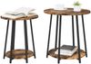 vidaXL Beistelltisch-Set mit Regal 2 pcs Geräucherte Eiche und Schwarz 869704 Bild 3