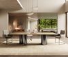Esstisch Edge 300x100 Keramik Laminam® Sabbia Eichefarbig Troa Edelstahl Graphit Bild 2