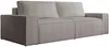 Vente-unique - AMELIA Sofa SamtStoff Grau - B 95 cm x H 85 cm x L 230 cm Bild 3