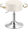 VASAGLE Schminktisch Kosmetiktisch mit LED-Beleuchtung, einstellbare Helligkeit, modern (1 Tisch mit 1 Hocker), mit 2 Schubladen und 3 offenen Fächern, Sitzhocker 360° drehbar Bild 4