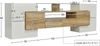 TV-Schrank 200x35x60 cm, Weiß Hochglanz mit Holzoptik, LED-Beleuchtung, 6 Türen, 2 Schubladen Bild 5