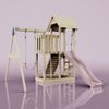 PolarPlay Spielturm Bergen aus Holz in Rosa Bild 4