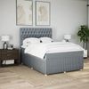 vidaXL Boxspringbett mit Matratze Hellgrau 160x200 cm Stoff 3292114 Bild 3