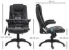 HOMCOM Massagesessel Bürosessel Bürostuhl Chefsessel Gamingsessel 6 Punkt Vibrations Massage mit Wärmefunktion drehbar (Schwarz) Bild 3