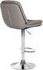 Barhocker MITUN - Stoff Grau 46x54x92 cm Silber | Barstuhl Höhenverstellbar Mit Lehne Drehbar Tresenhocker Tresenstuhl Kneipenhocker Kneipenstuhl Bild 2