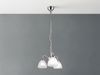 LED Pendelleuchte 3-flammig mit Glas Lampenschirmen Weiß, Ø 43cm Bild 3