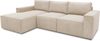 DOMO. collection Ecksofa 800 021, Couch in L-Form mit Cordstoff, Modulsofa mit Taschenfederkern, Sofa, Polsterecke, Eckcouch 273 x 172 x 85 cm (BxTxH), creme Bild 2